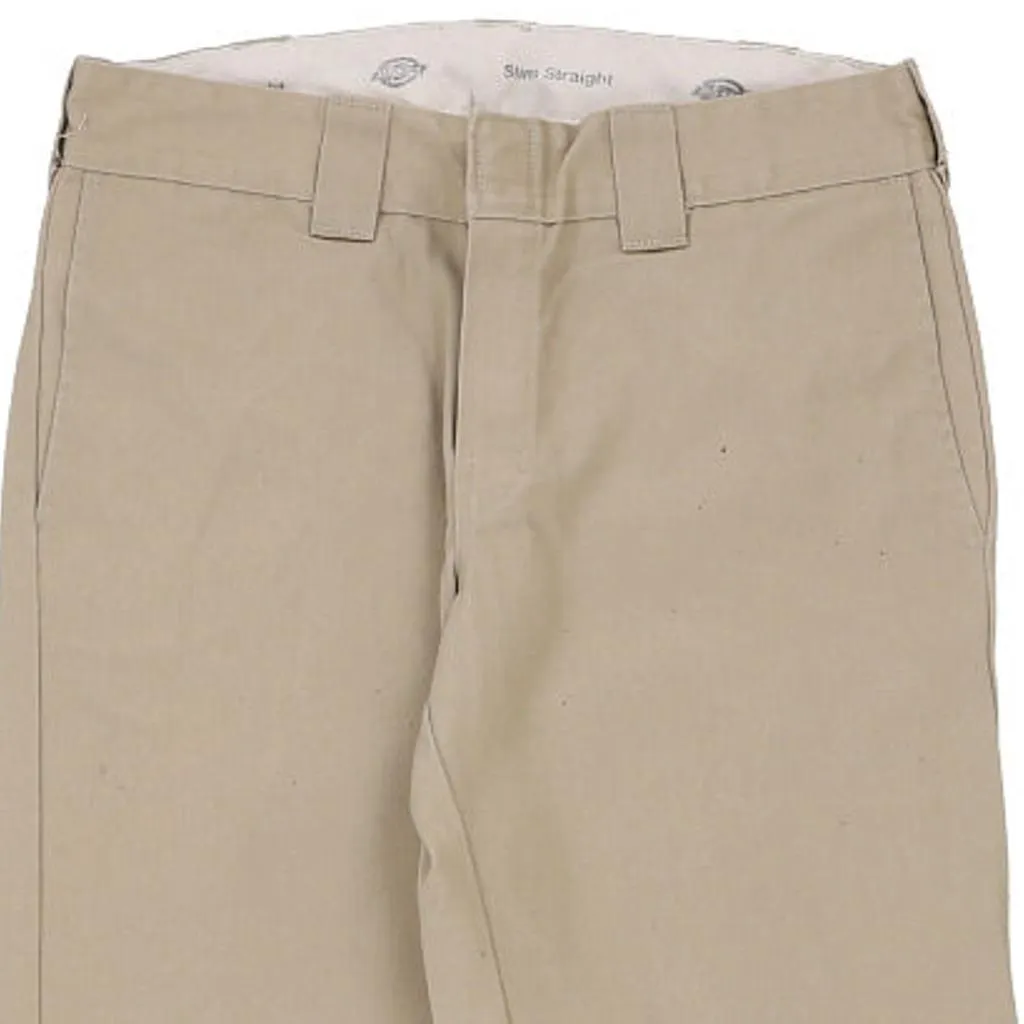 Dickies Trousers - 32W 32L Beige Cotton Blend