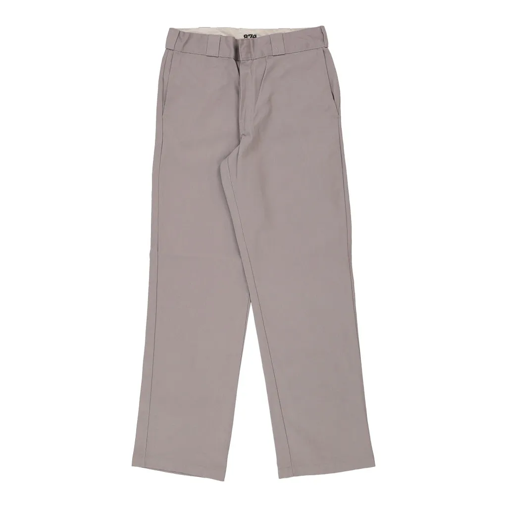 Dickies Trousers - 32W 32L Grey Cotton Blend