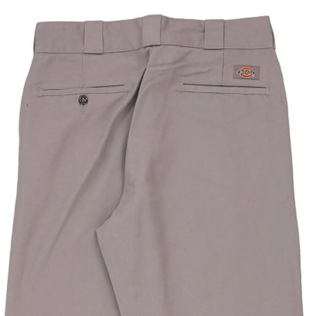 Dickies Trousers - 32W 32L Grey Cotton Blend