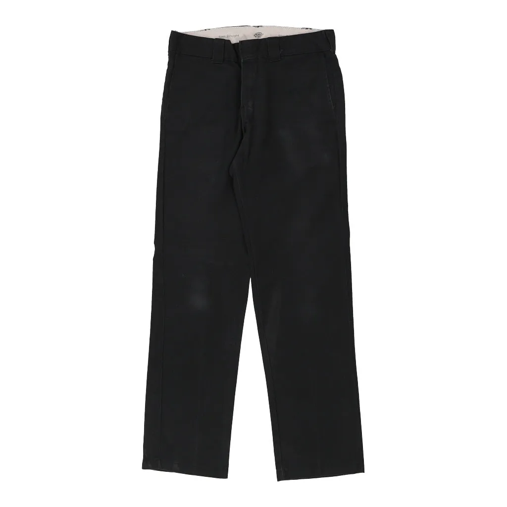 Dickies Trousers - 34W 34L Black Cotton Blend