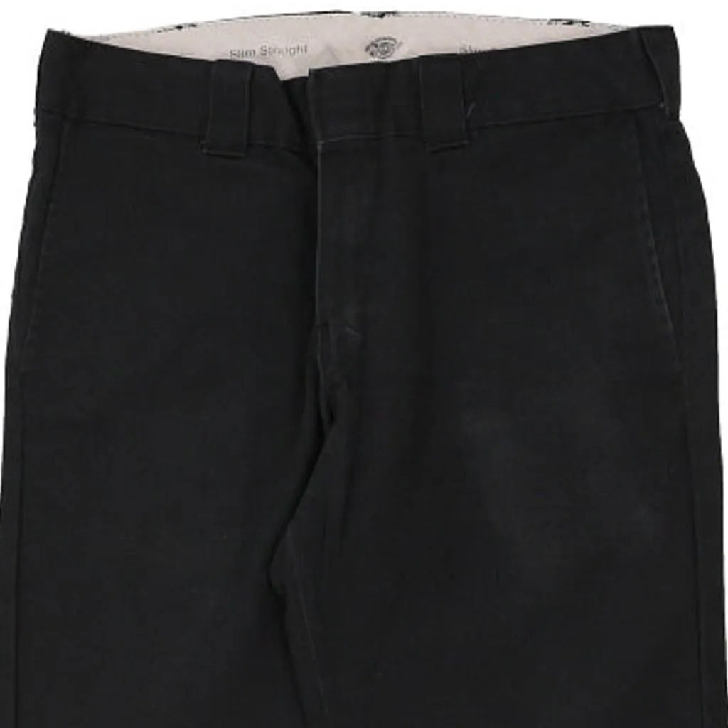 Dickies Trousers - 34W 34L Black Cotton Blend