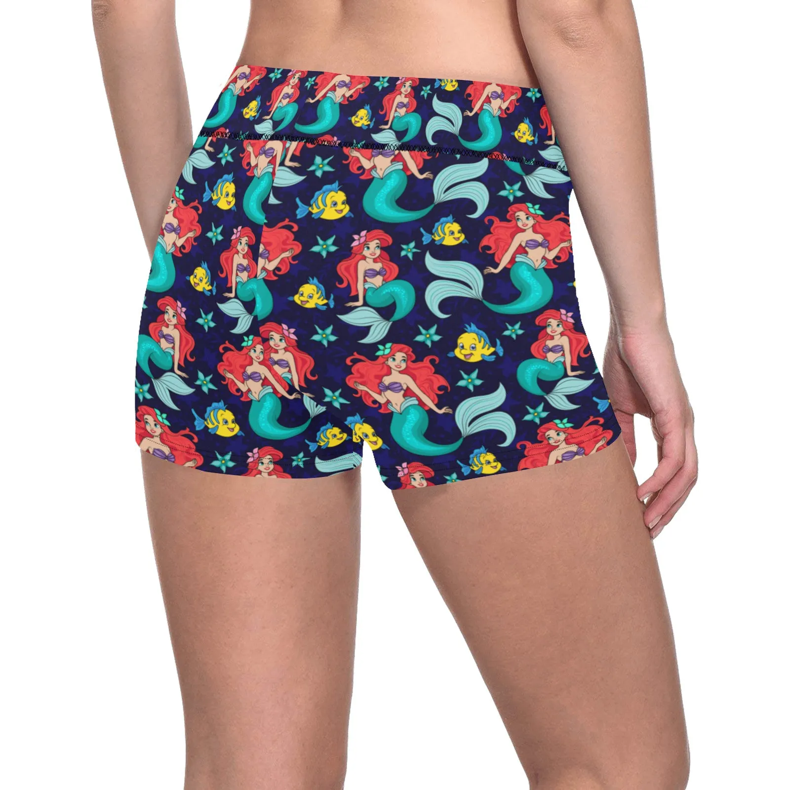 Disney Little Mermaid I Want To Be Where The People Are Women'sShort Leggings