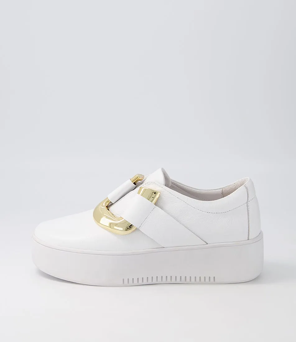 DJANGO & JULIETTE Warsa White Leather Sneakers