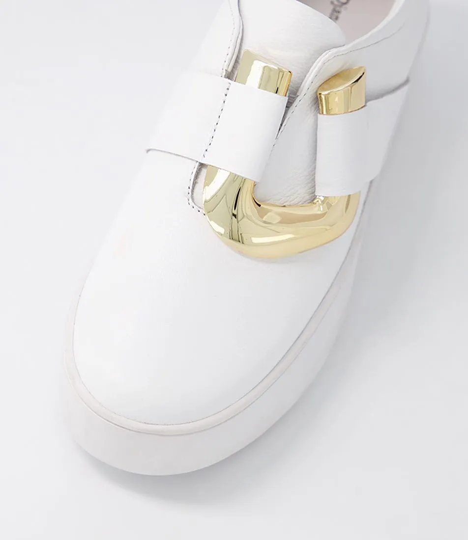 DJANGO & JULIETTE Warsa White Leather Sneakers