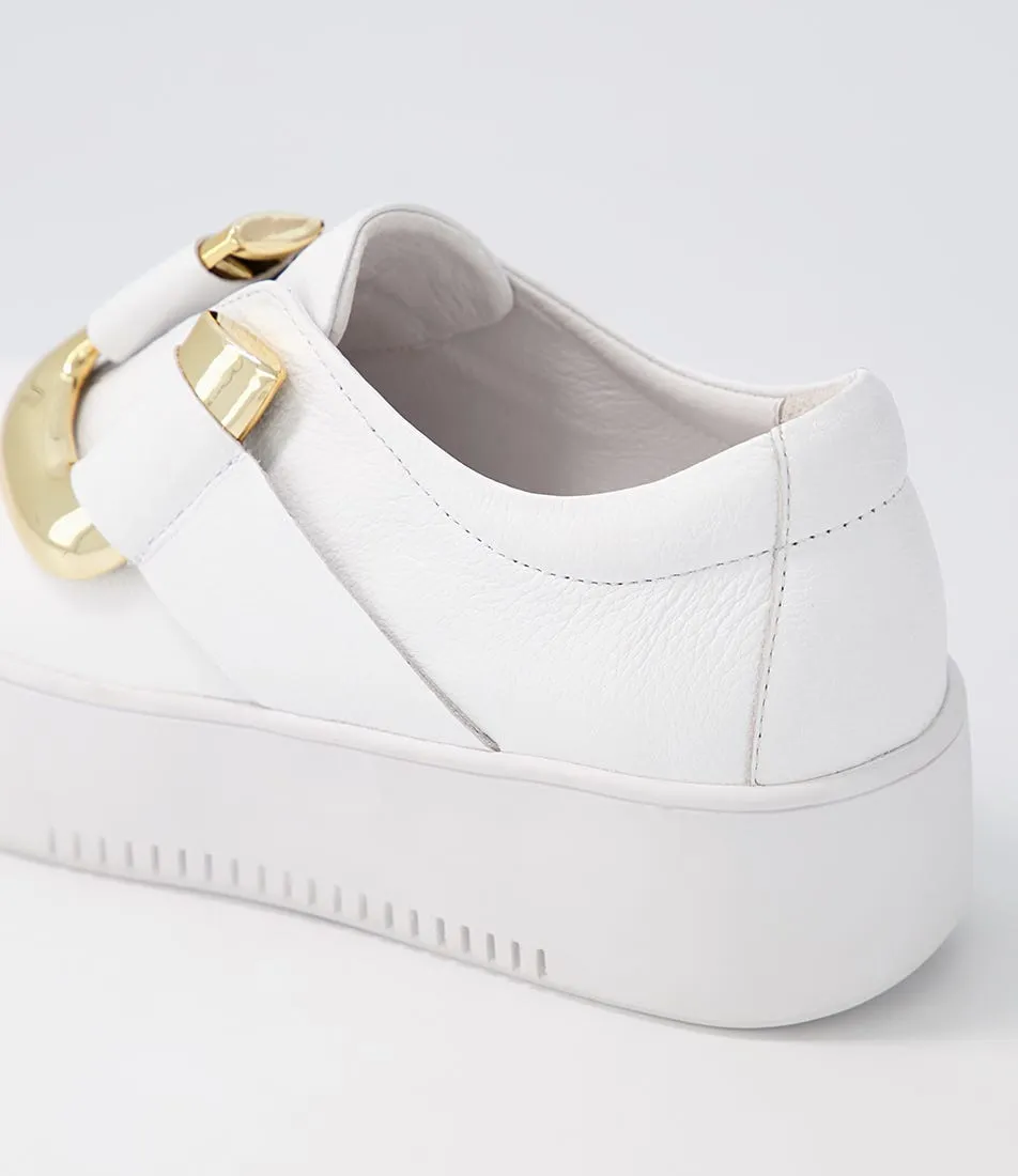 DJANGO & JULIETTE Warsa White Leather Sneakers