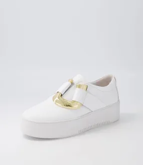 DJANGO & JULIETTE Warsa White Leather Sneakers