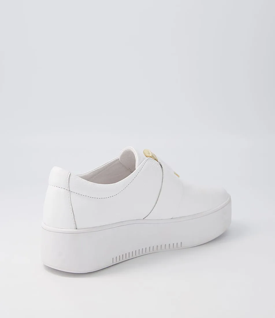 DJANGO & JULIETTE Warsa White Leather Sneakers