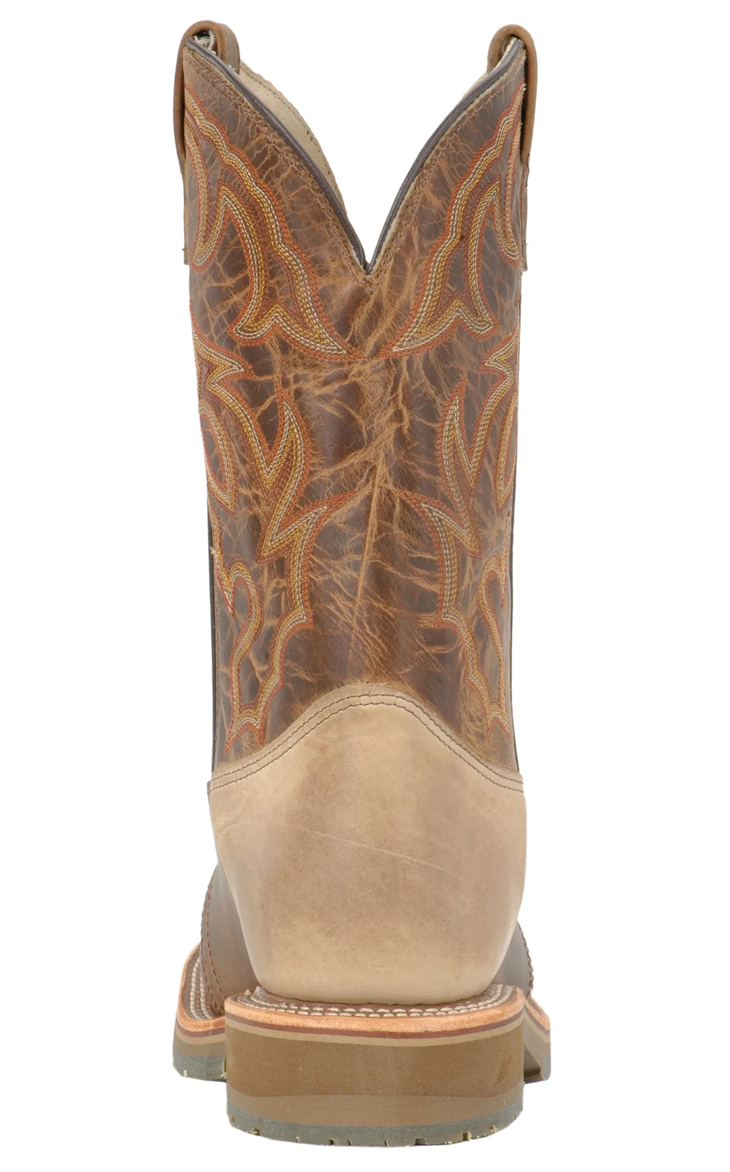 Double H Men's ICE Collection Distressed Folklore Brown Square Steel Toe Roper Work Boot