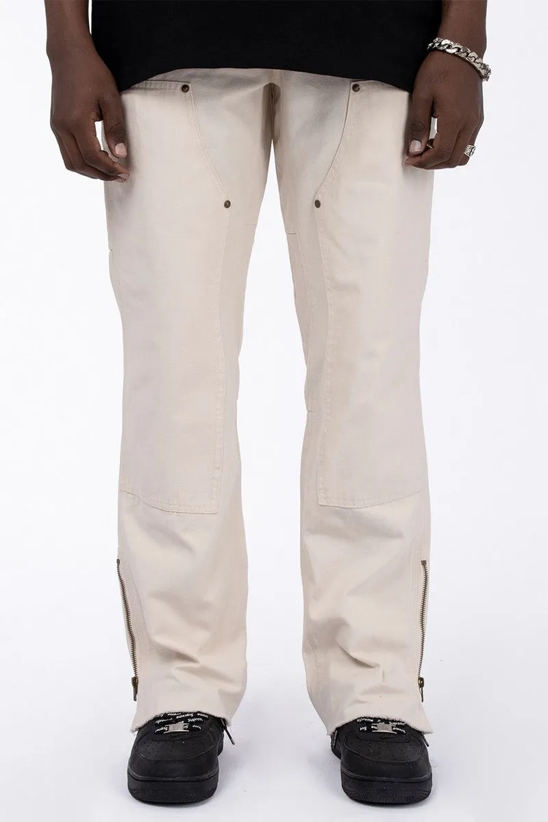 Double Knee Zipper Trousers