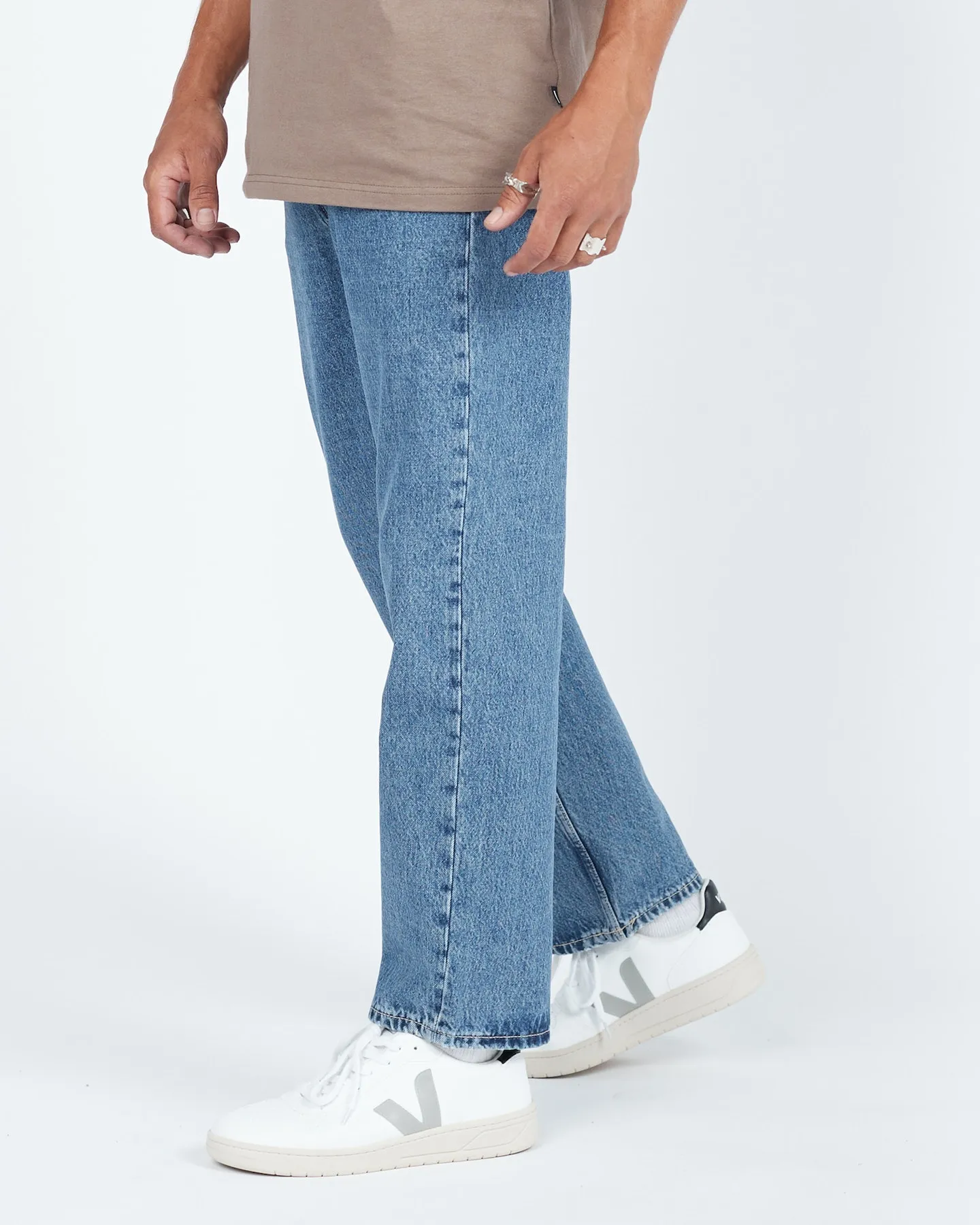 Dr Denim Dash Straight Jeans - Blue Jay Mid Retro | SurfStitch