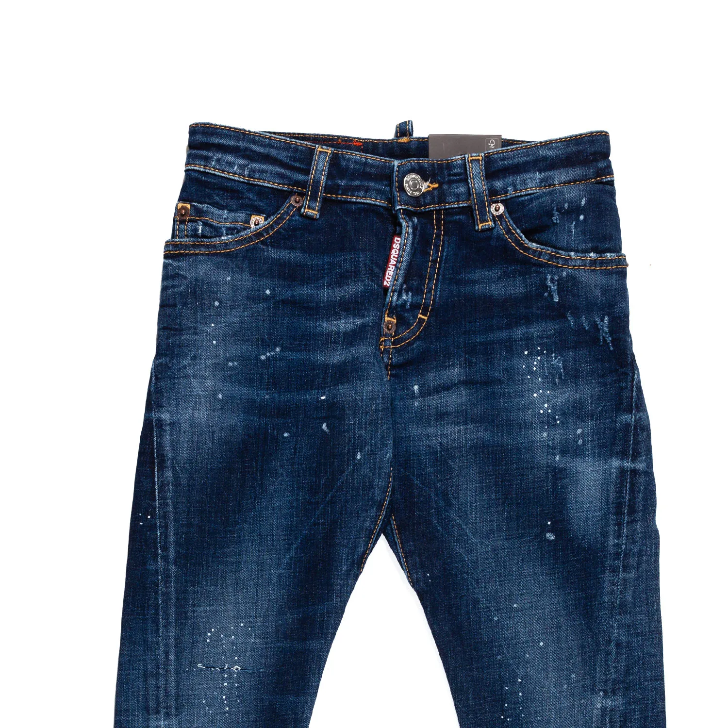 Dsquared2 Dark Blue Jeans With Abrasions For Kids And Teens