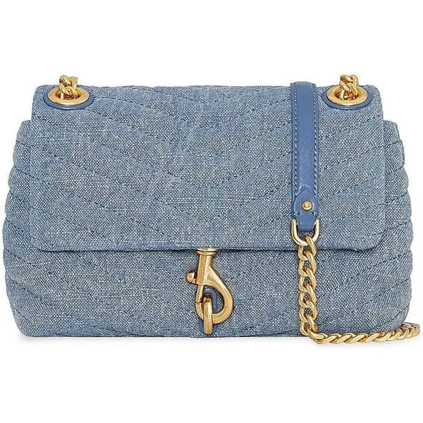 Edie Flap Shoulder Bag - Denim