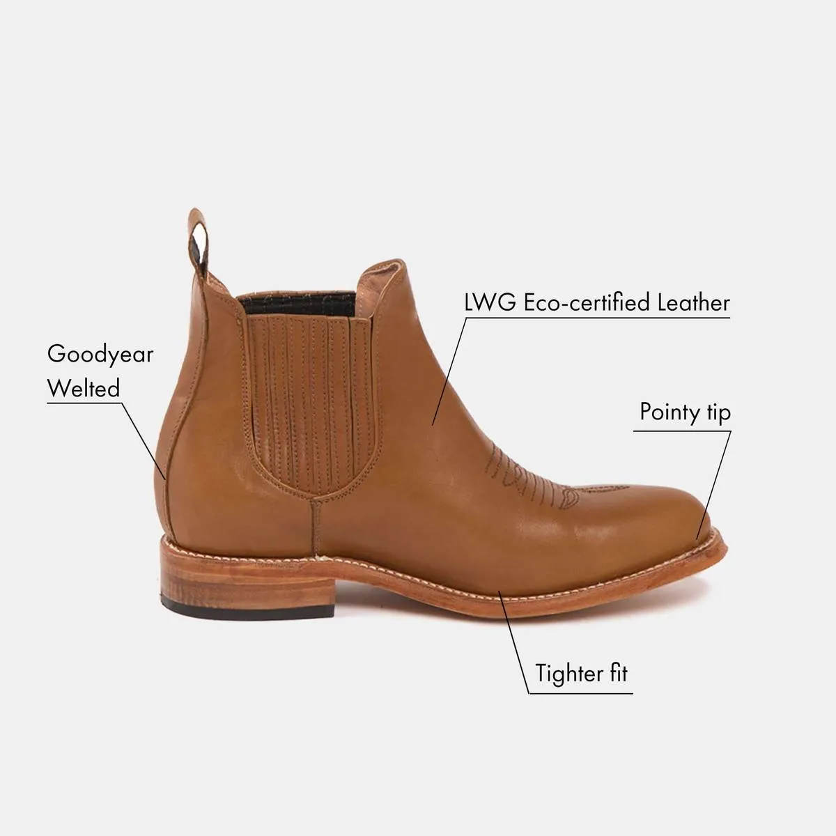 ELOISA Charro Boot - Cognac