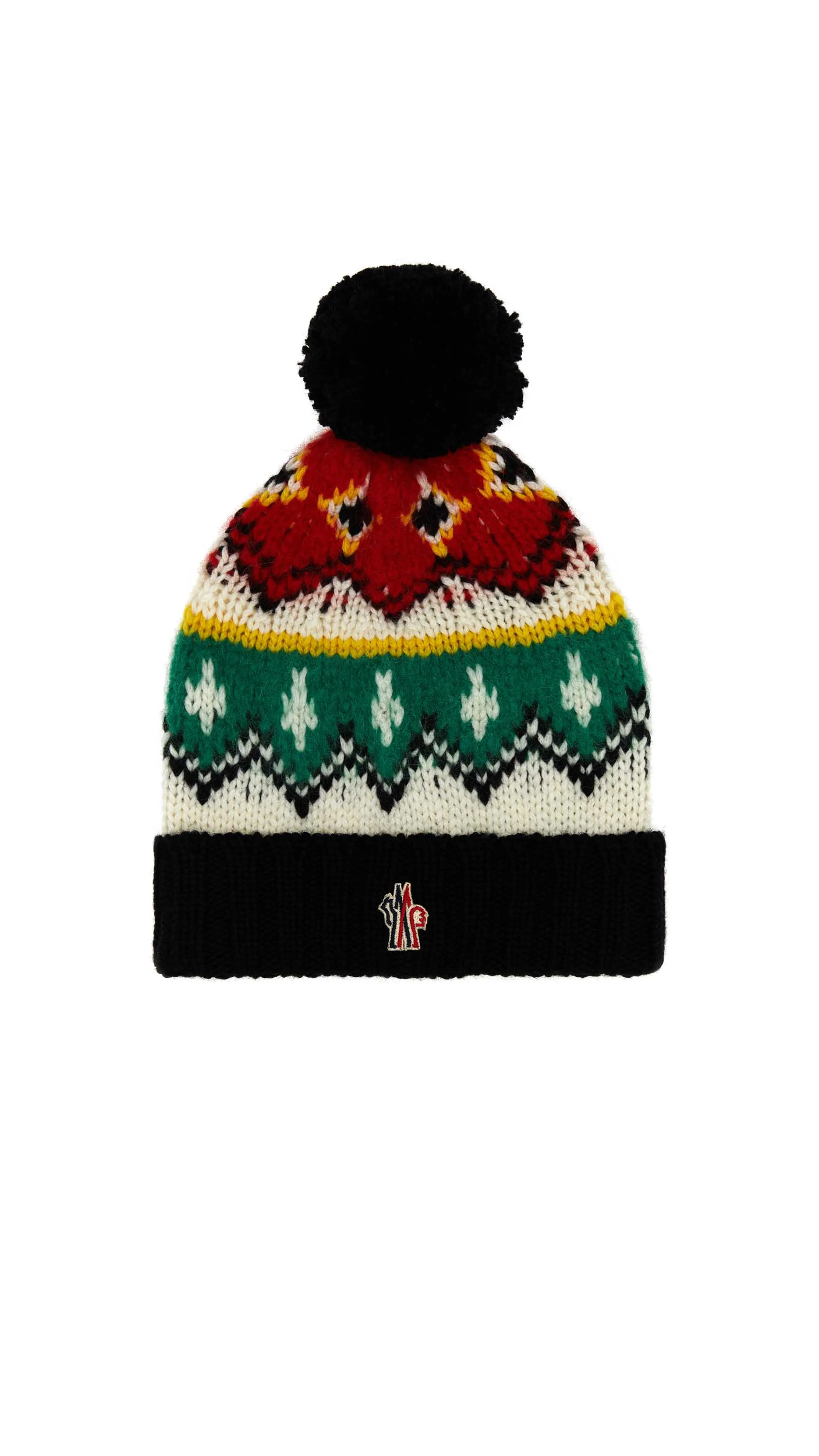 Embroidered Beanie Hat - Multicolor