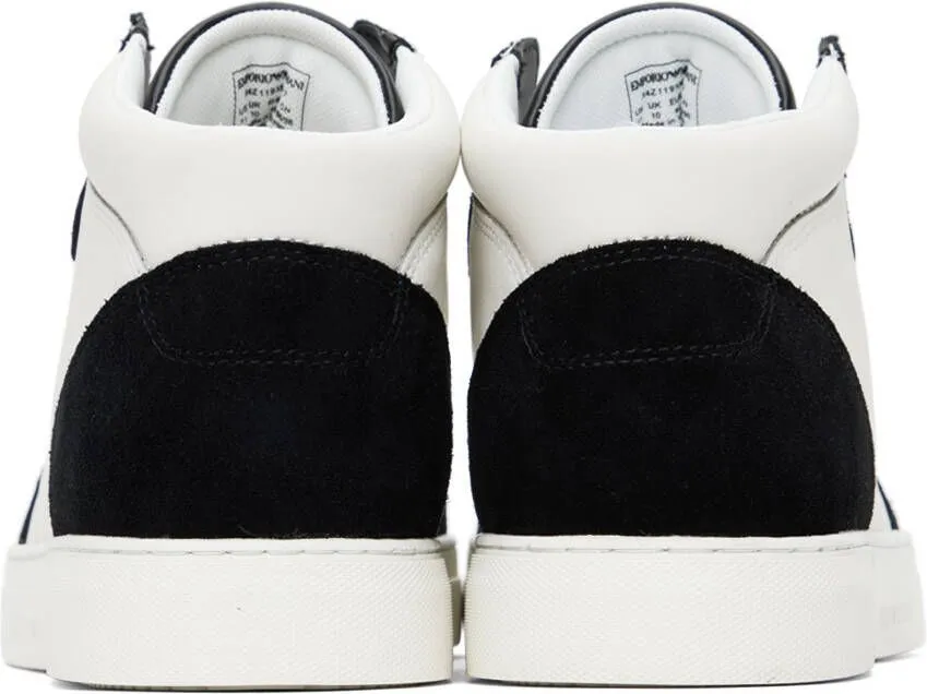 Emporio Armani Black & White Perforated Sneakers