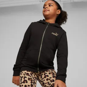 ESS+ ANIMAL Youth Full-Zip Hoodie - Girls 8-16 years | PUMA Black | PUMA Kids | PUMA 