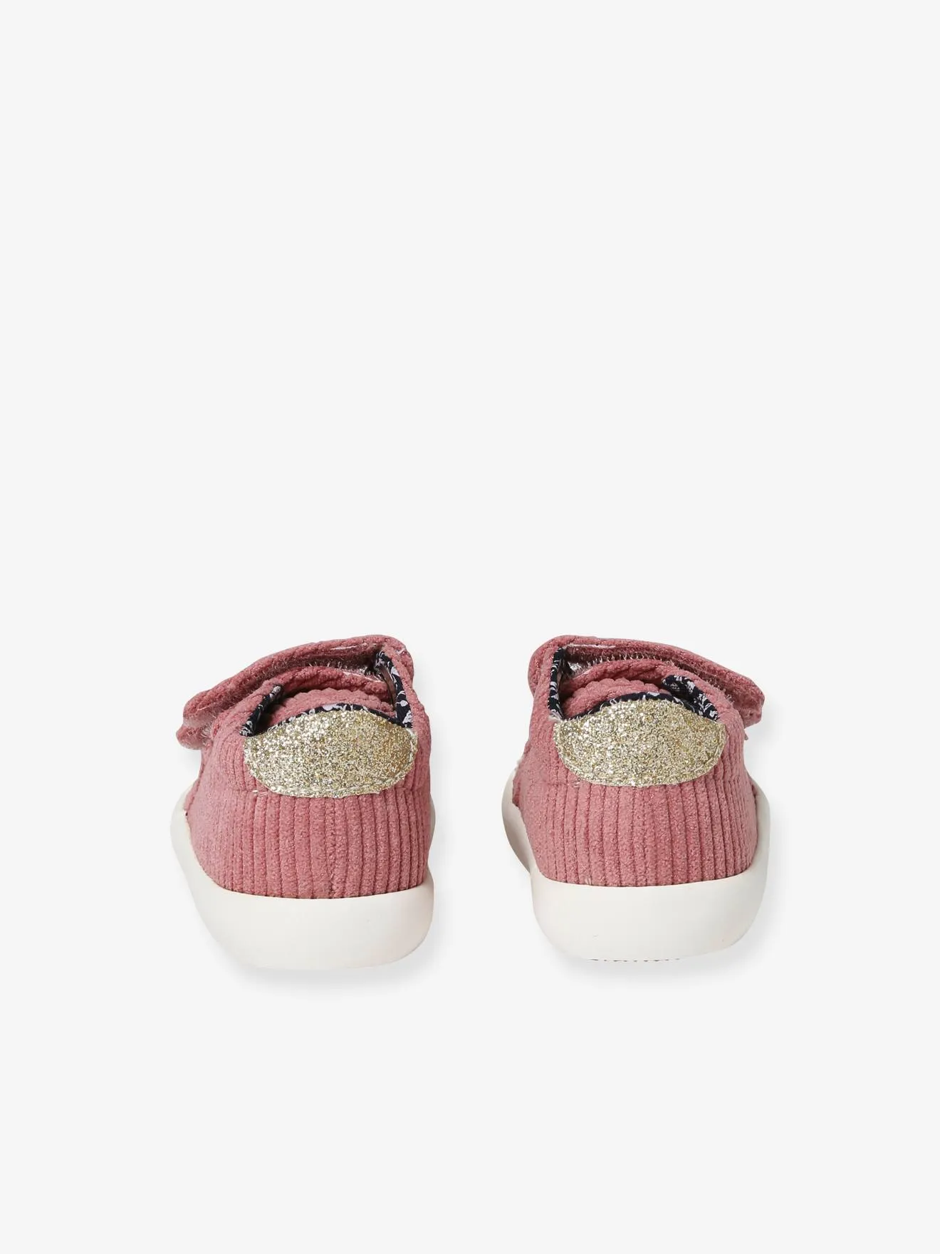 Fabric Trainers with Hook-&-Loop Straps for Babies - raspberry pink