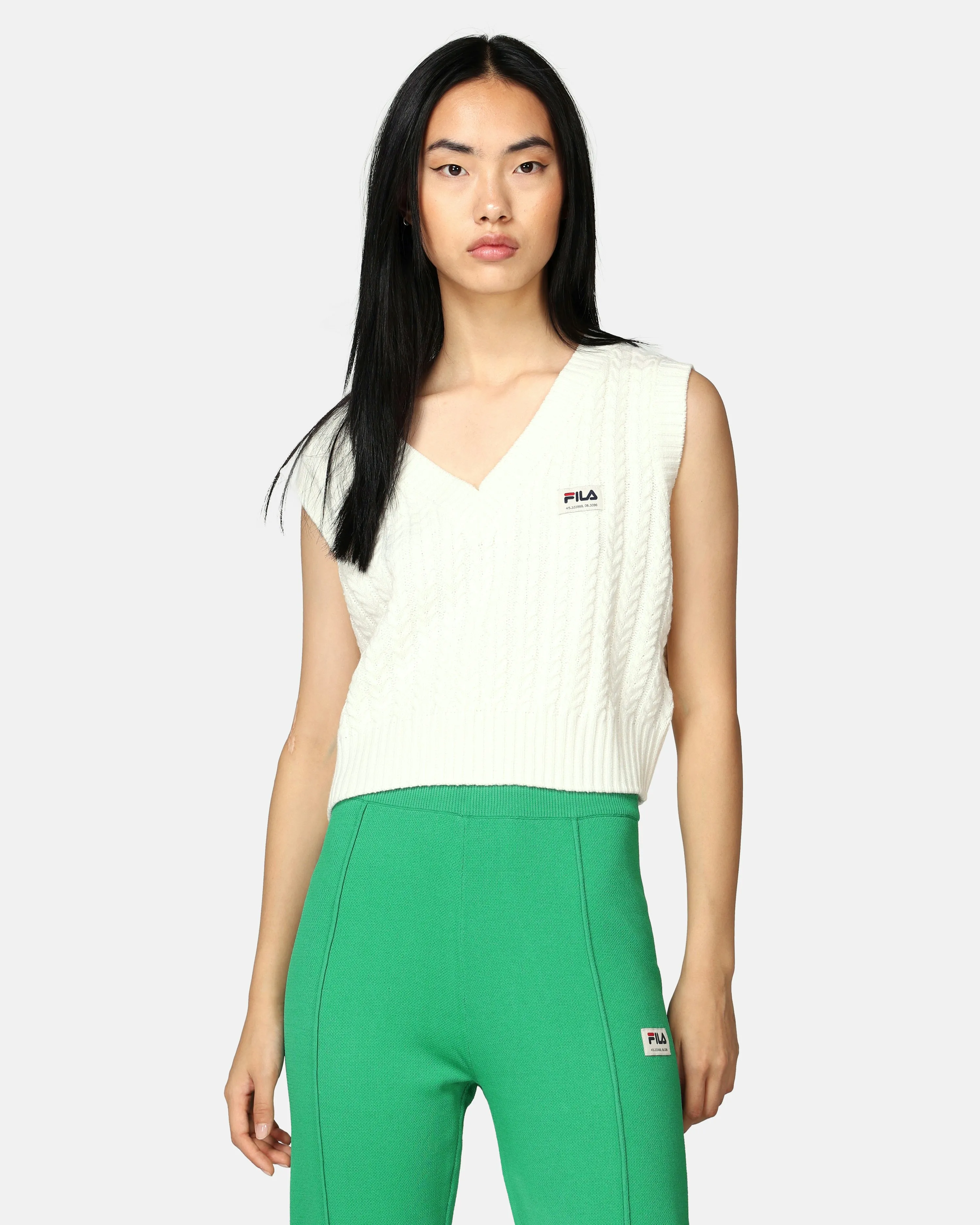 FILA Vest - Tarragona Knit White | Women | Junkyard