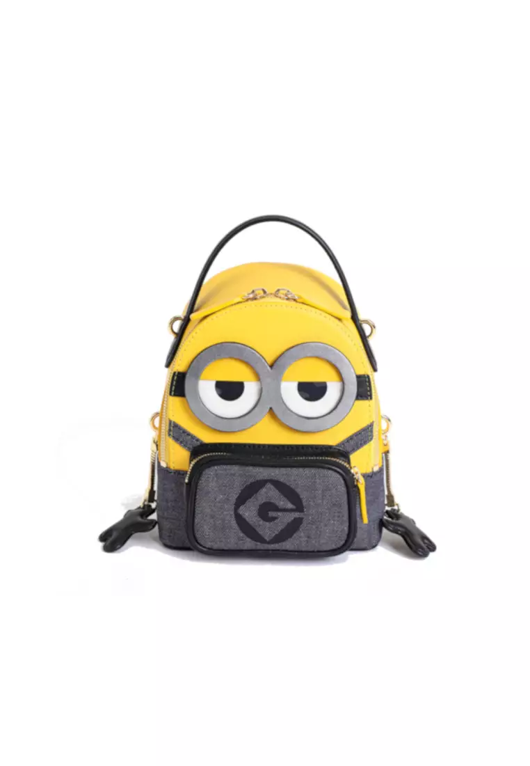 FION FION Minions Jacquard with Leather Mini Backpack