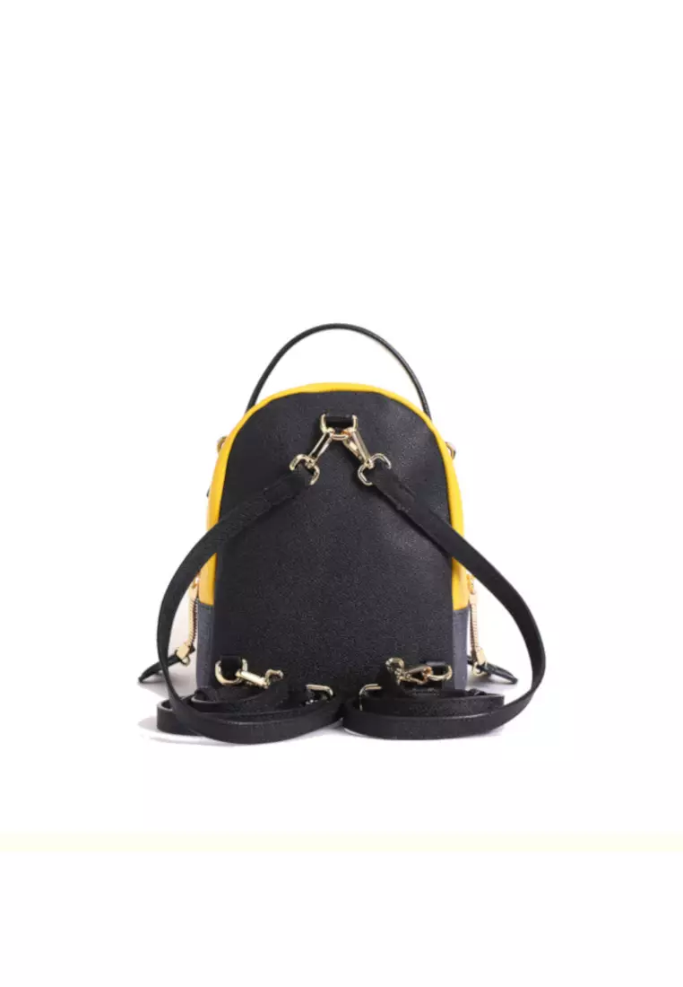 FION FION Minions Jacquard with Leather Mini Backpack