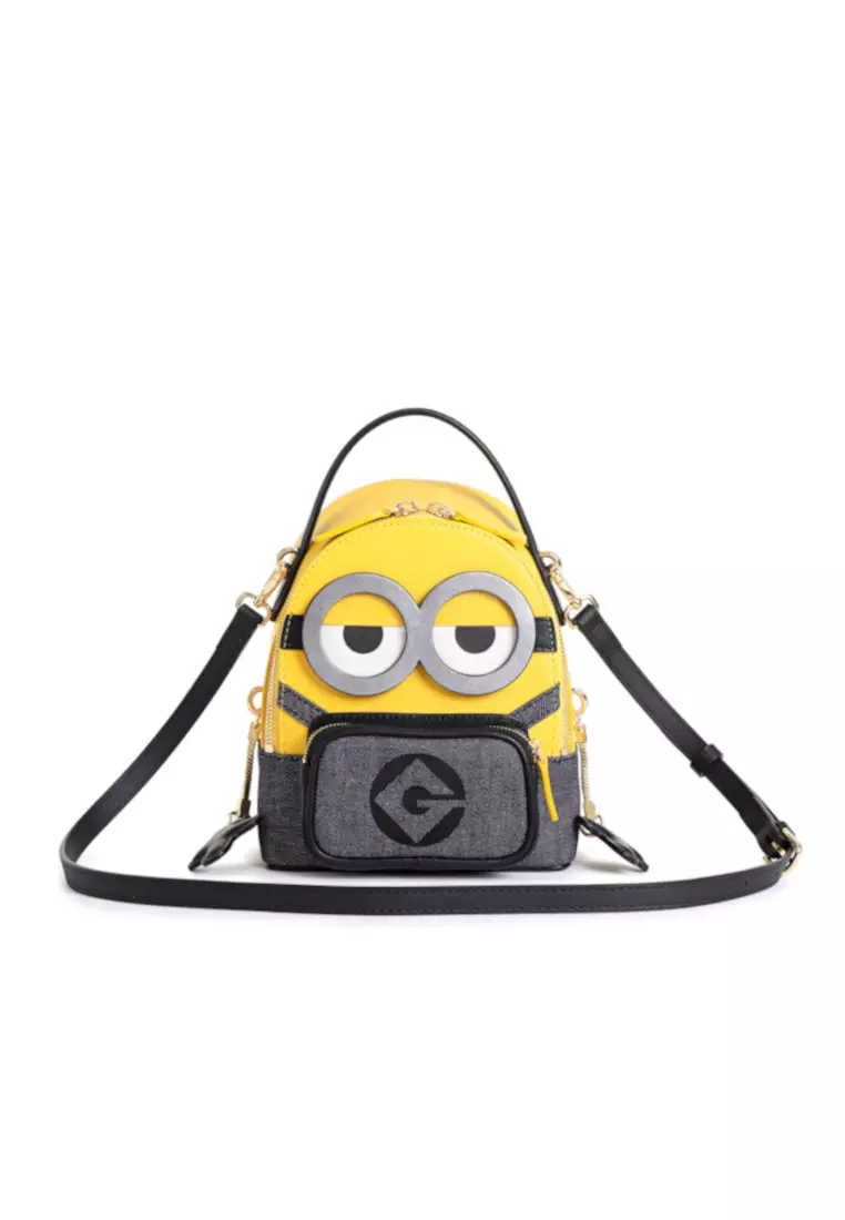 FION FION Minions Jacquard with Leather Mini Backpack