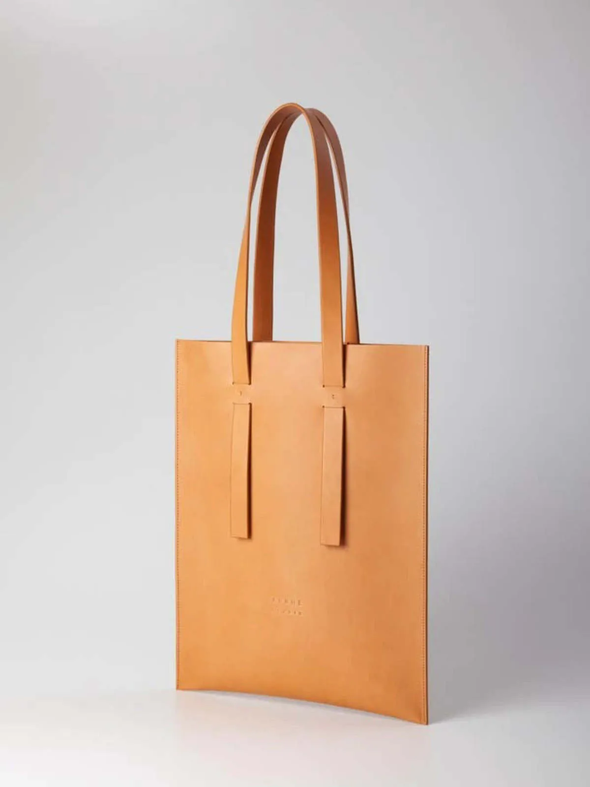 Flat Shoulder Bag - Natural