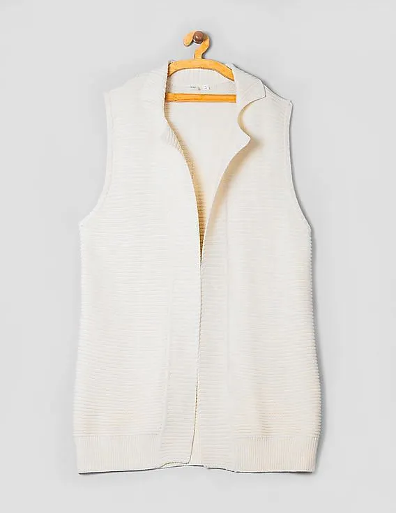 GAP Women White Notch Neck Vest