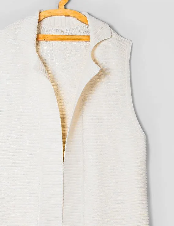 GAP Women White Notch Neck Vest