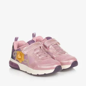 Girls Pink Light-Up Disney Trainers