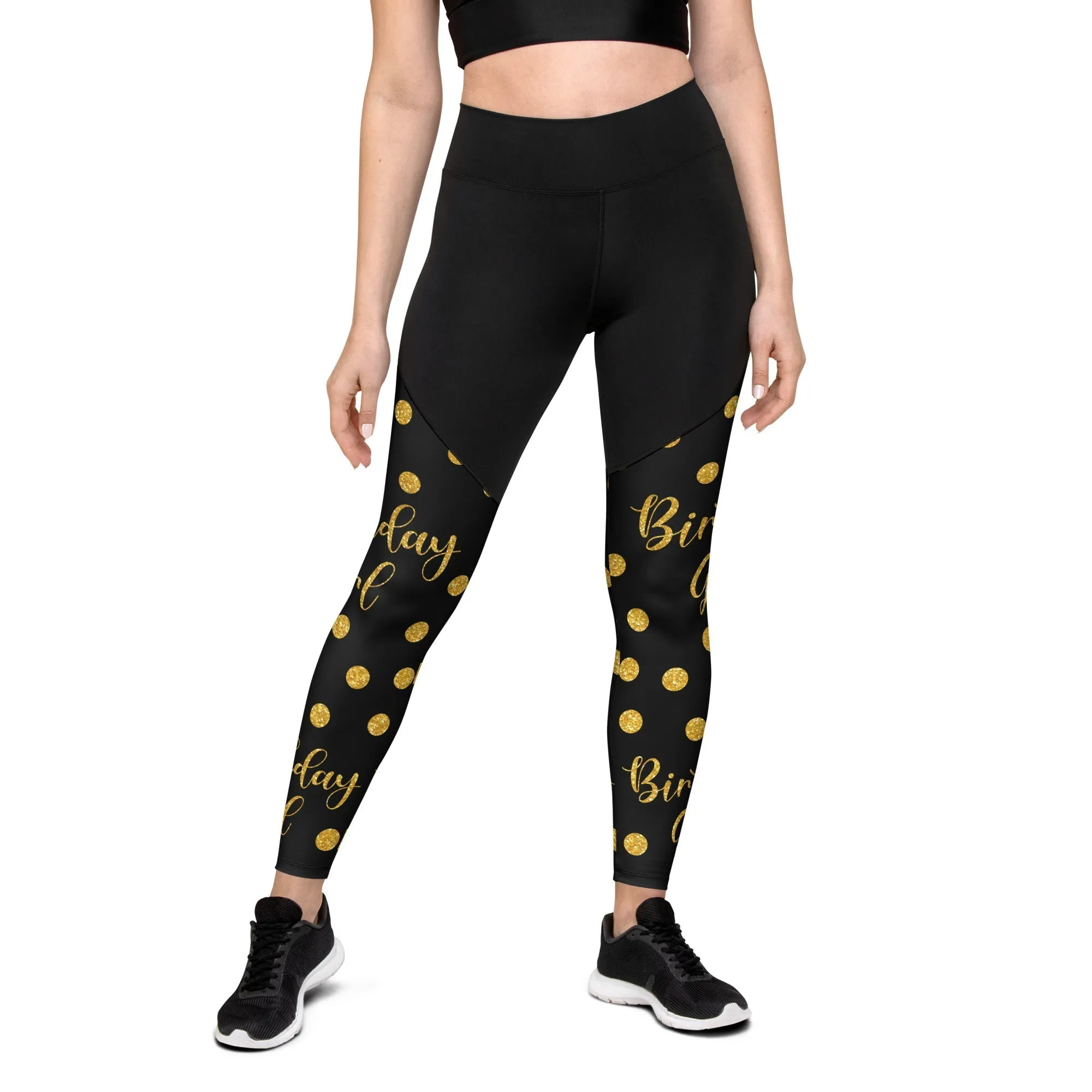 Golden Birthday Girl Compression Leggings