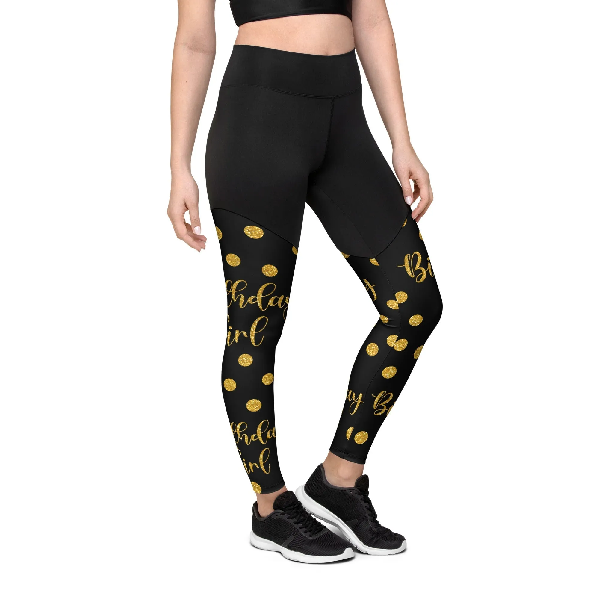 Golden Birthday Girl Compression Leggings