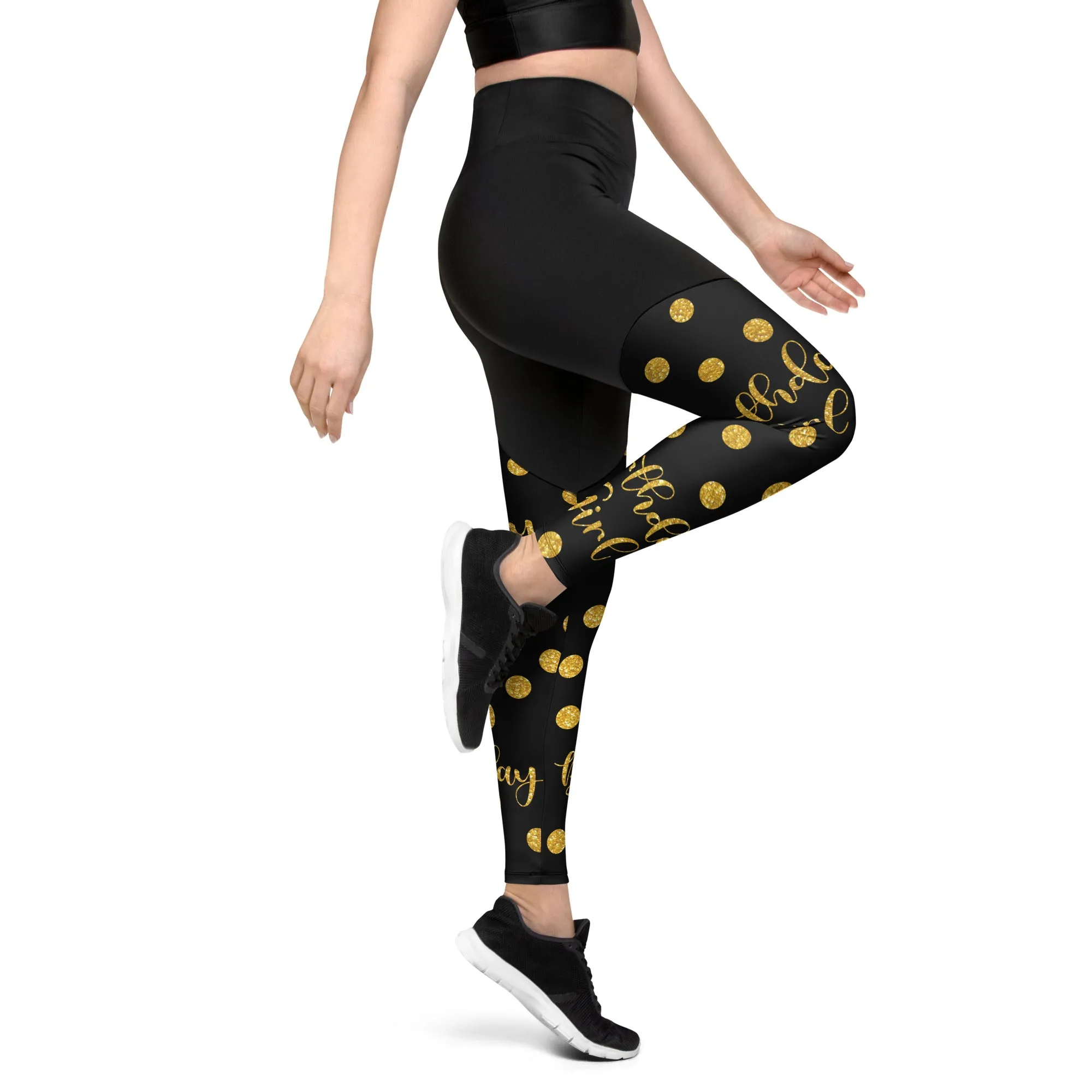 Golden Birthday Girl Compression Leggings