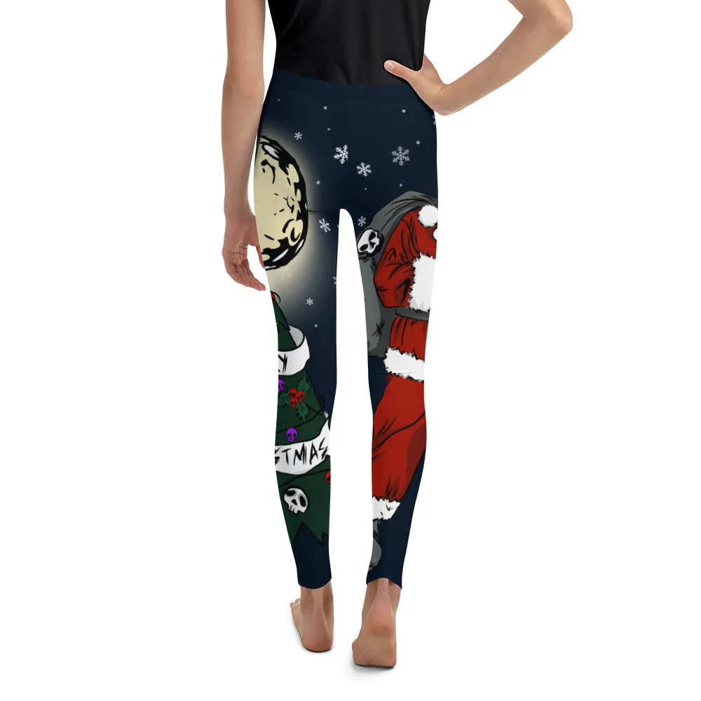 Goth Christmas Youth Leggings