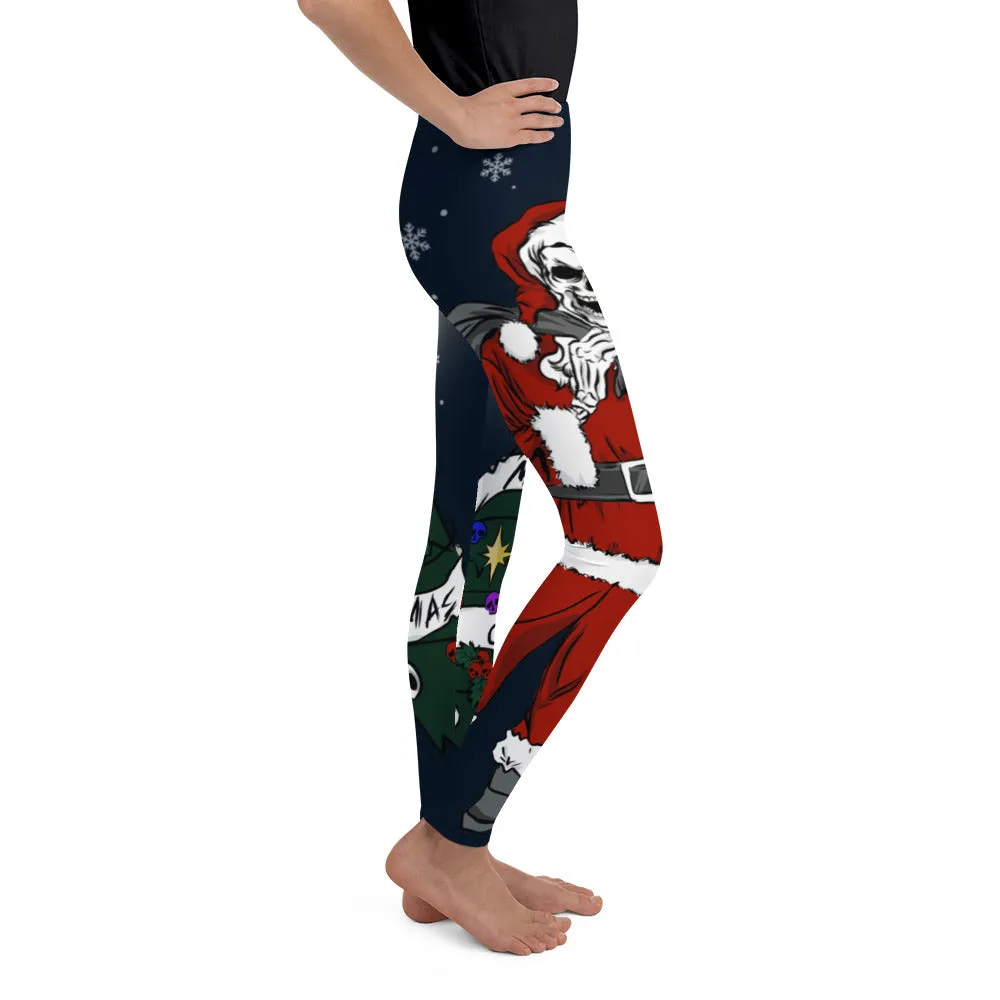 Goth Christmas Youth Leggings