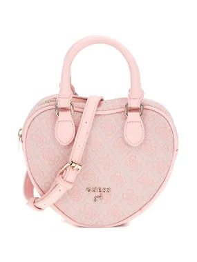 guess kids monogram-pattern shoulder bag - Pink