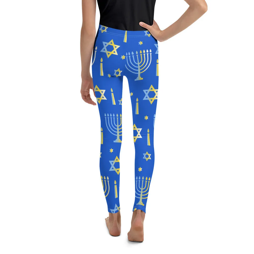 Hanukkah Youth Leggings