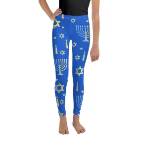 Hanukkah Youth Leggings