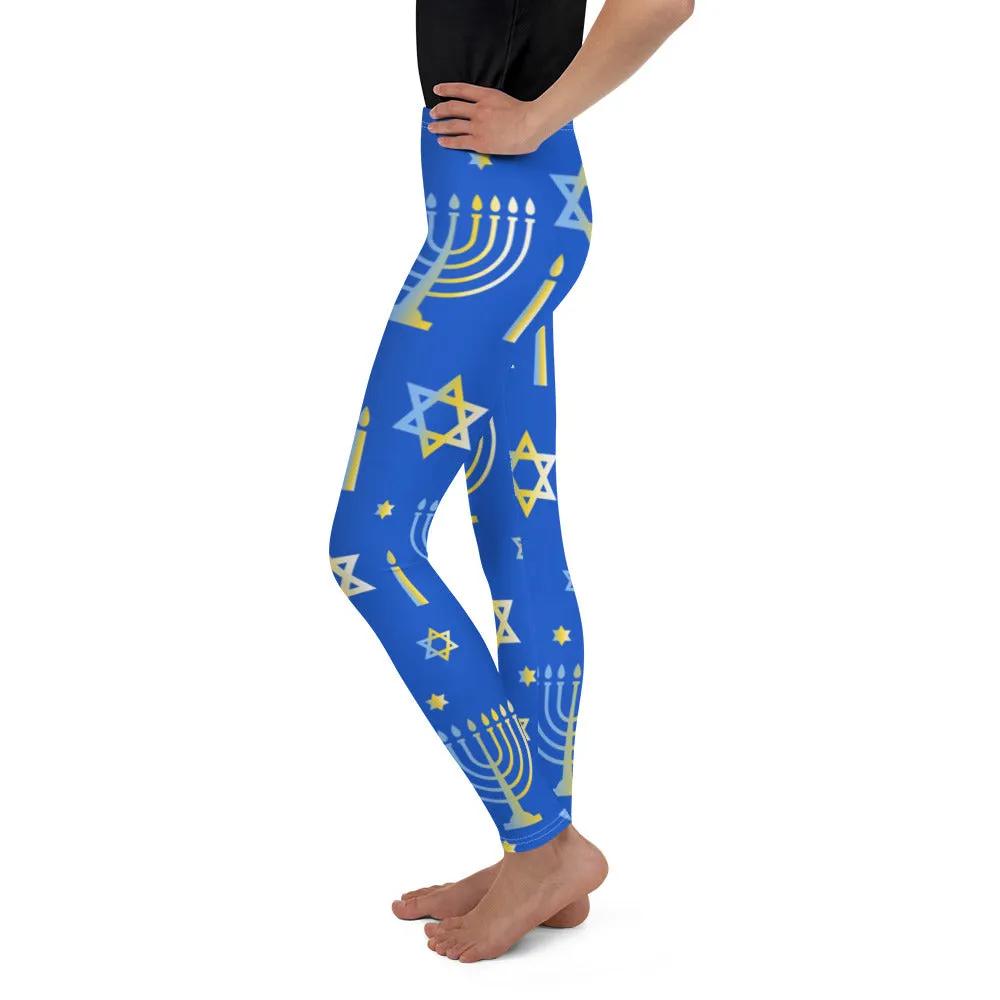 Hanukkah Youth Leggings