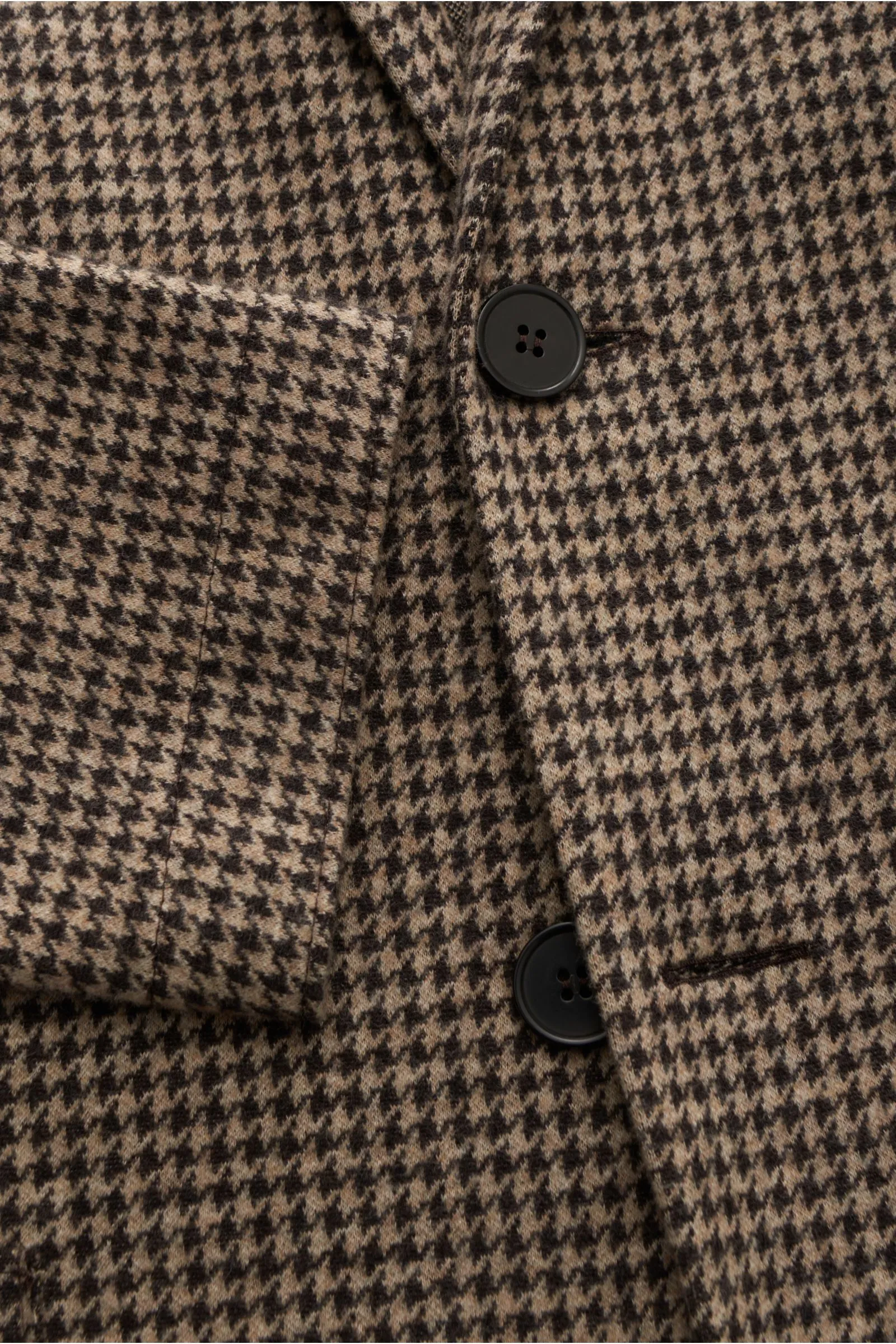 HARRIS WHARF LONDON jersey jacket beige/dark brown checked