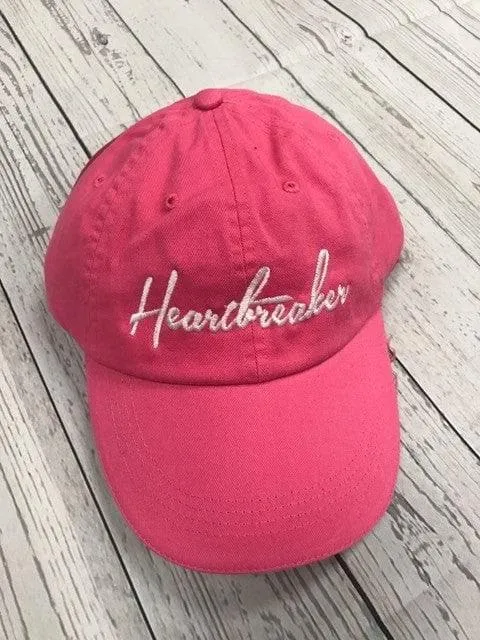 Heartbreaker Embroidered Hat, 4 Colors