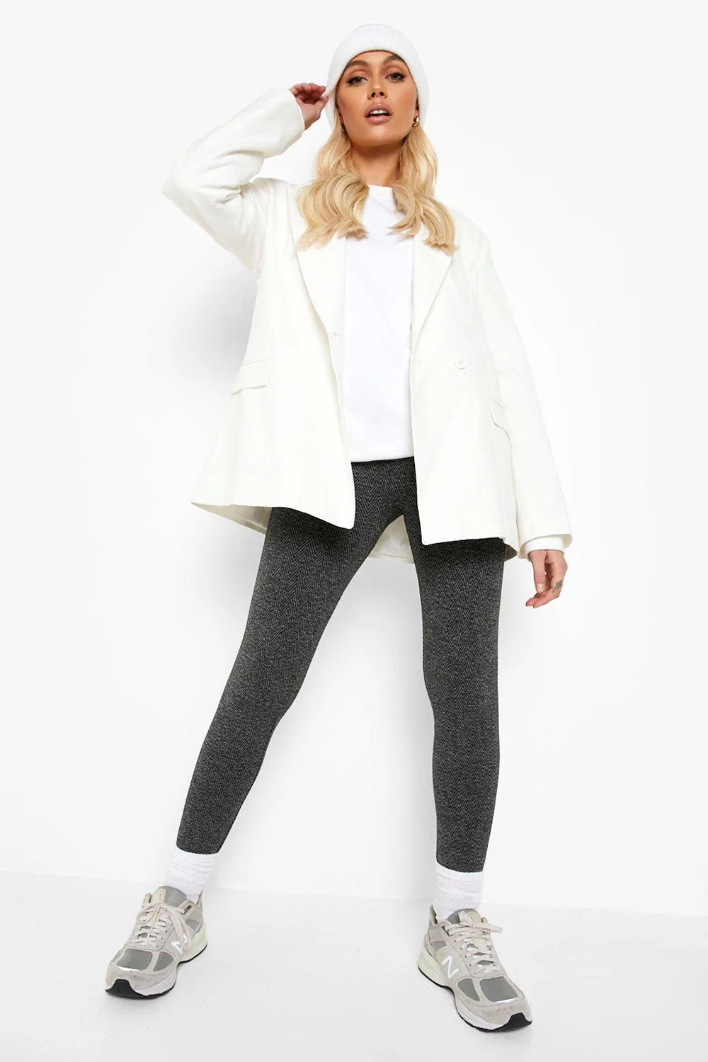 Herringbone Fleece Back Supersoft Leggings