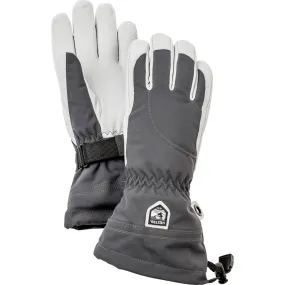 Hestra Women's Heli Ski 5 Finger Grey/Off White | Buy Hestra Women's Heli Ski 5 Finger Grey/Off White here | Outnorth