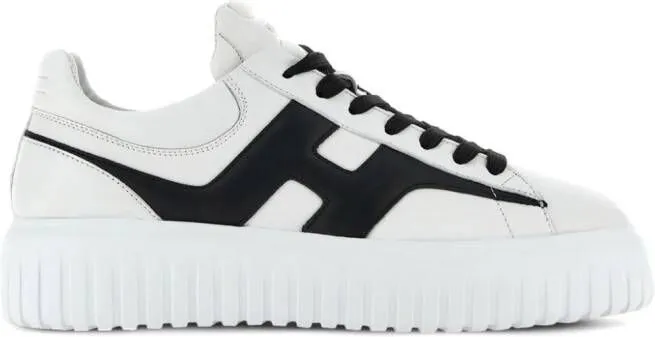 Hogan H-Stripes leather sneakers Neutrals