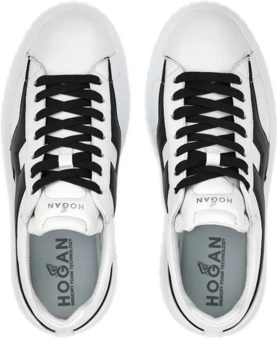 Hogan H-Stripes leather sneakers Neutrals