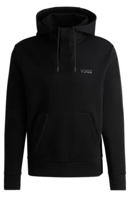 Hoodie with mirror-effect logo