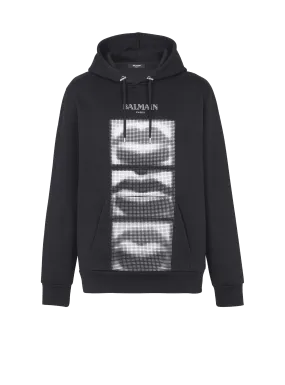 Hoodie with vintage Balmain Lips print