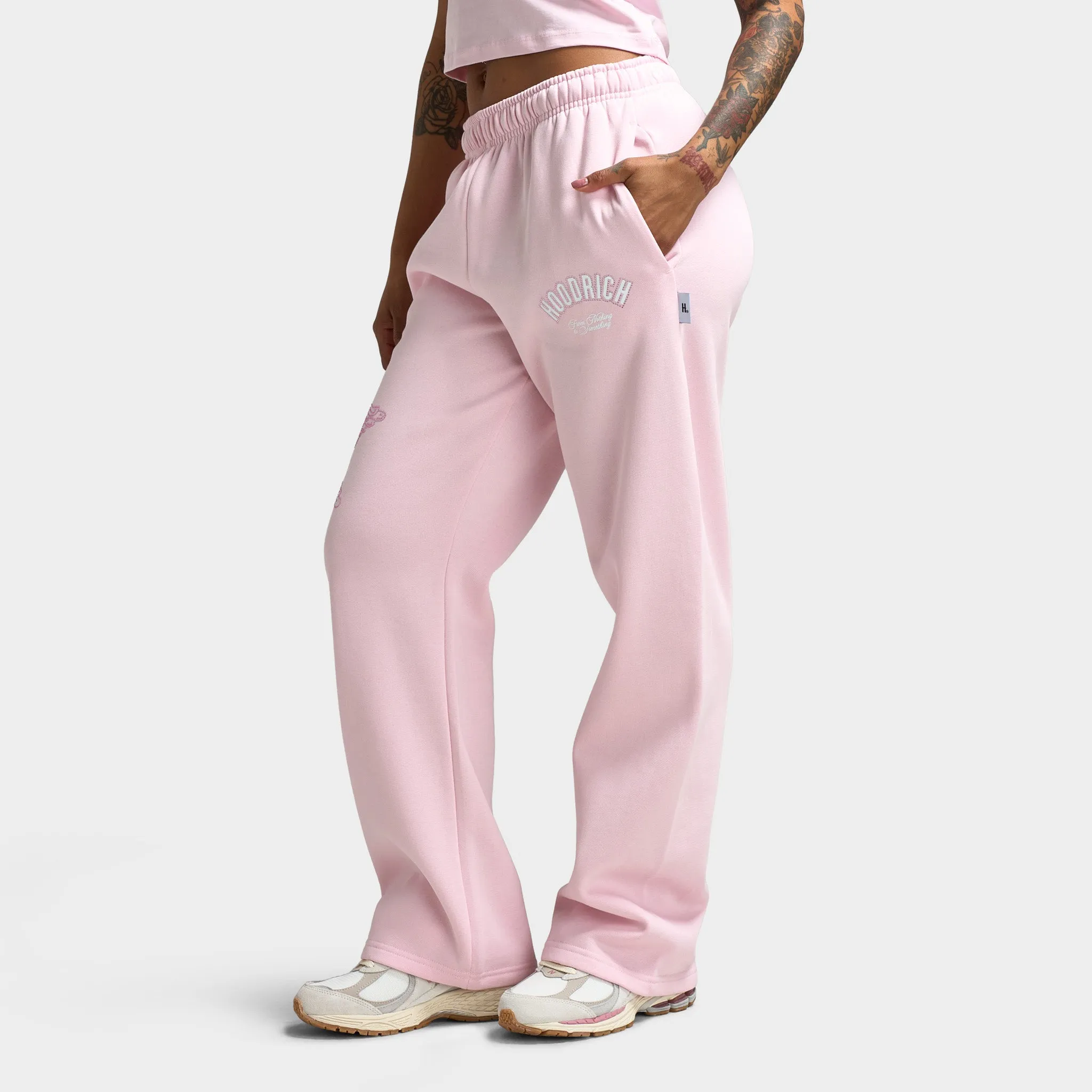 Hoodrich Women's Cherish Wide Leg Joggers Festival Bloom / White