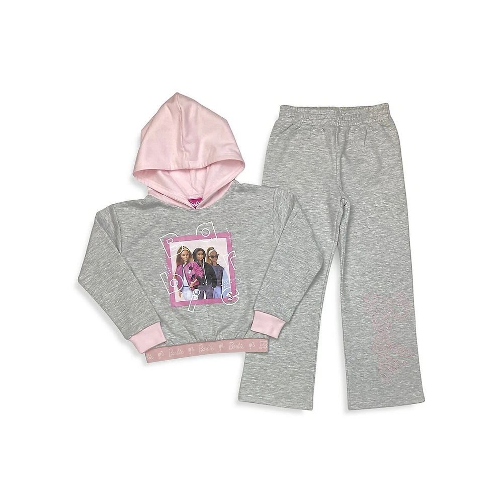 Hudson's Bay Girl's 2-Piece Screen Print Hoodie & Joggers Set