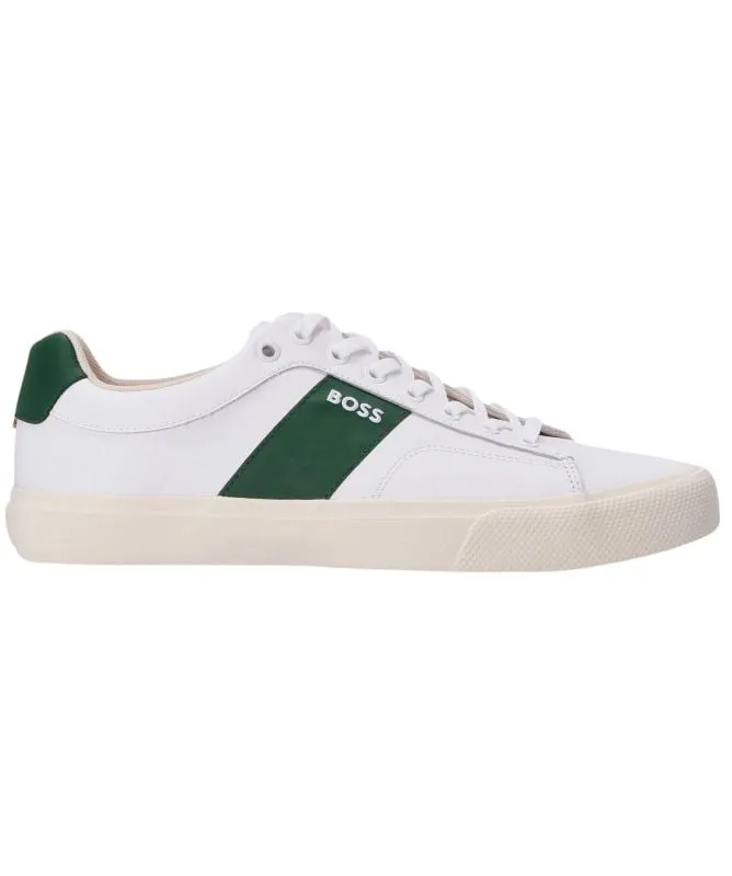 Hugo Boss Aiden Tenn Mens Leather Trainers - 4063541124 at kular fashion