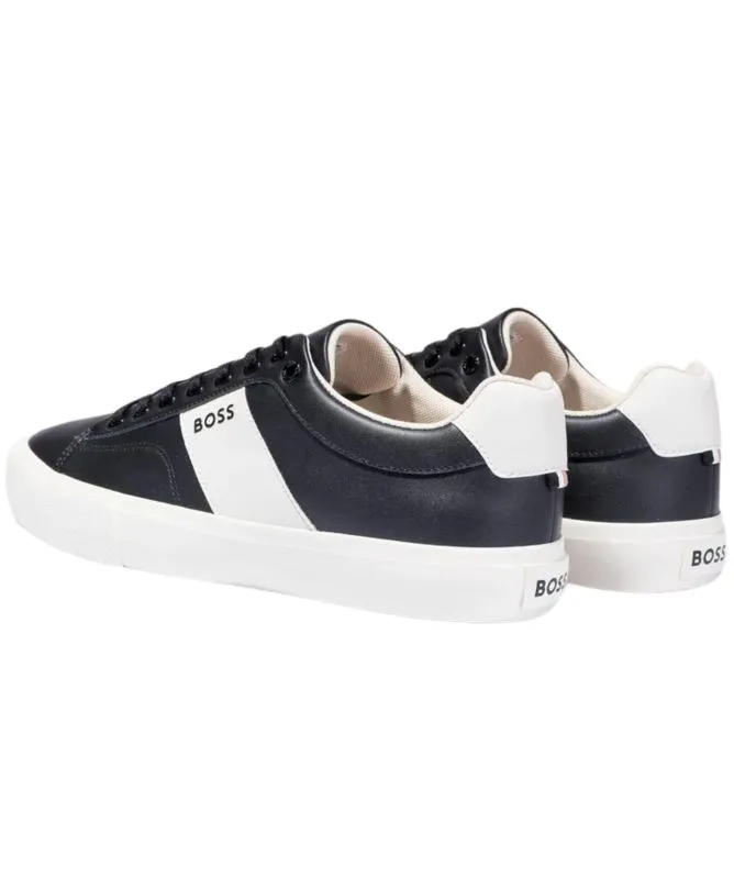 Hugo Boss Aiden Tenn Mens Leather Trainers - 4063541124 at kular fashion